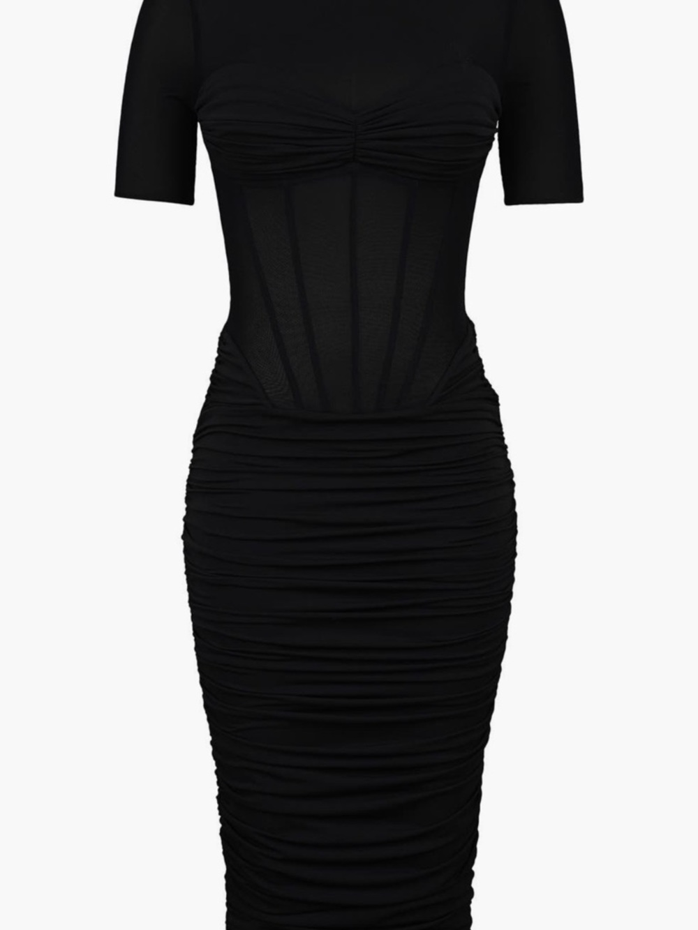 House of CB Sorrel Corset Stretch Mesh Midi Dress - Picture 3 of 8